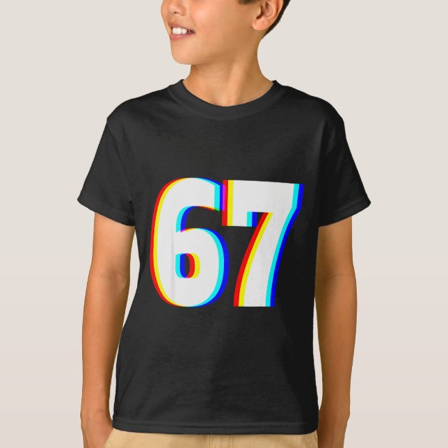 Six Seven 6 7 Edm Optical Illusion  T-Shirt (Vorderseite)