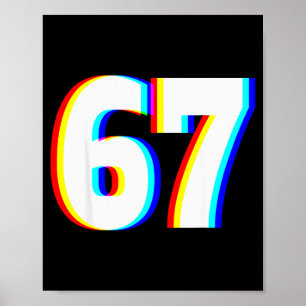 Six Seven 6 7 Edm Optische Täuschung  Poster