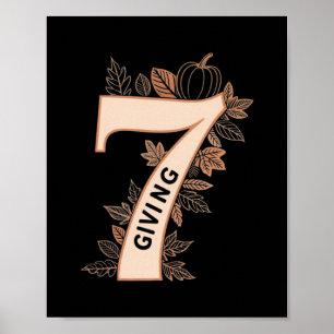 Six Seven 6 7 Friendsgiving Erntedankfest Paar Co Poster