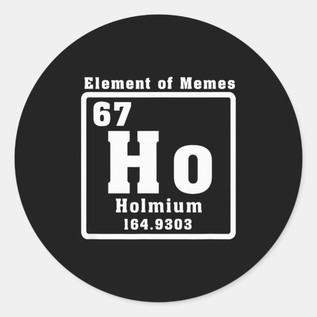 Six Seven 6 7 Funny Number Meme  Runder Aufkleber (Vorderseite)