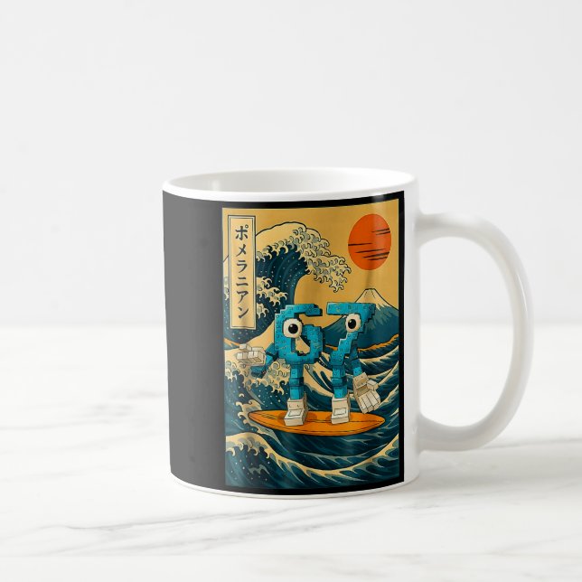 Six Seven 6-7 Japanese Great Wave Off Kanagawa 67  Kaffeetasse (Rechts)