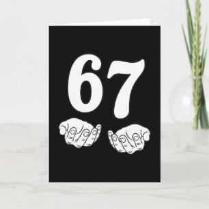 Six Seven 6 7 Lustig 67 Gen Alpha Slang 6-7 Meme S Karte
