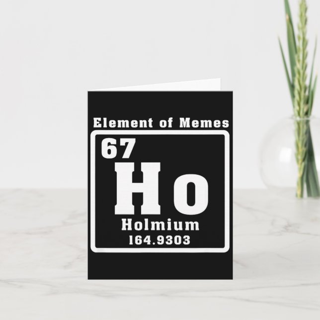 Six Seven 6 7 Lustiges Zahlen Meme  Karte (Vorderseite)