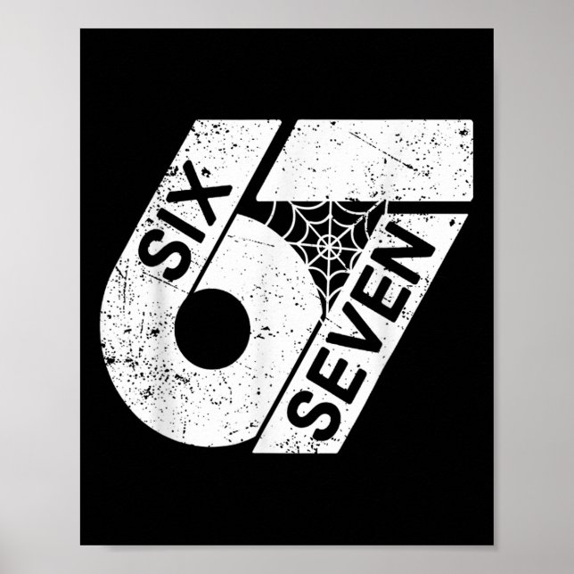 Six Seven 6 7 Meme 6 7 Halloween Kostüm  Poster (Vorne)
