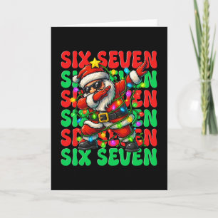 Six Seven 6 7 Meme Dabbing Weihnachtsmann Weihnach Karte
