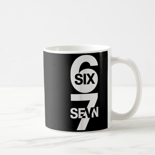 Six Seven 6 7 Meme Design 6 7  Kaffeetasse (Rechts)