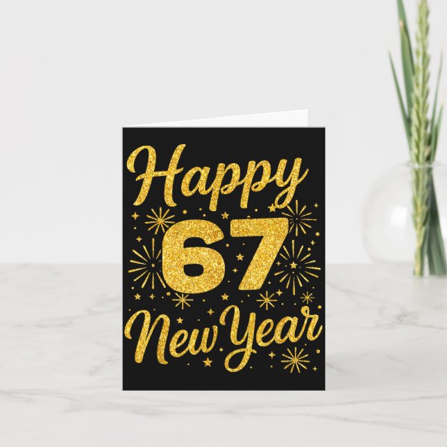 Six Seven 6 7 Meme Funny Happy New Year 67 2026  Karte (Vorderseite)