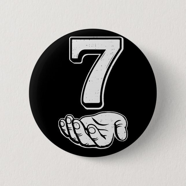Six Seven 6 7 Meme Gen Alpha Slang 6 7 Hände Paar Button (Vorderseite)
