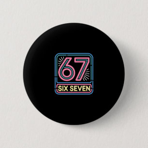Six Seven 6 7 Meme Lustig  Button