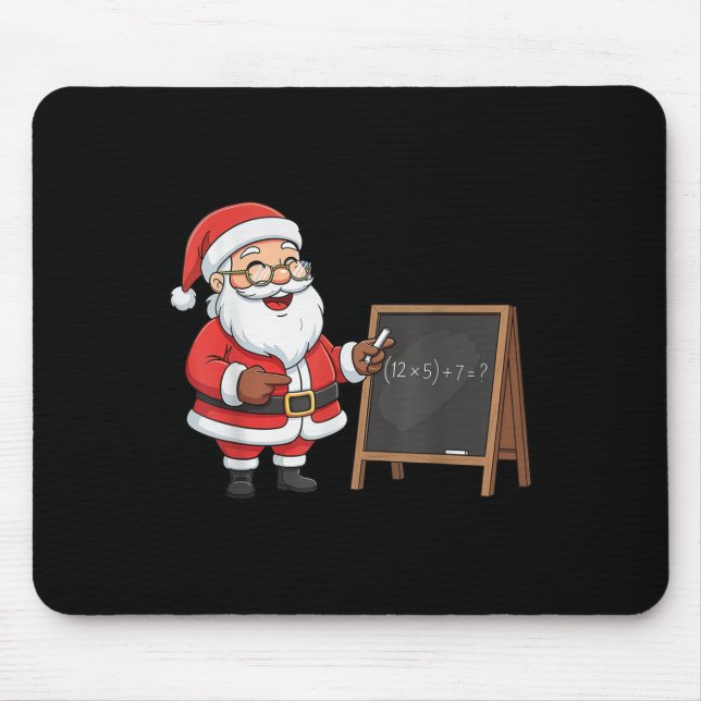 Six Seven 6 7 Meme Santa Christmas Xmas Teacher Nu Mousepad (Vorne)