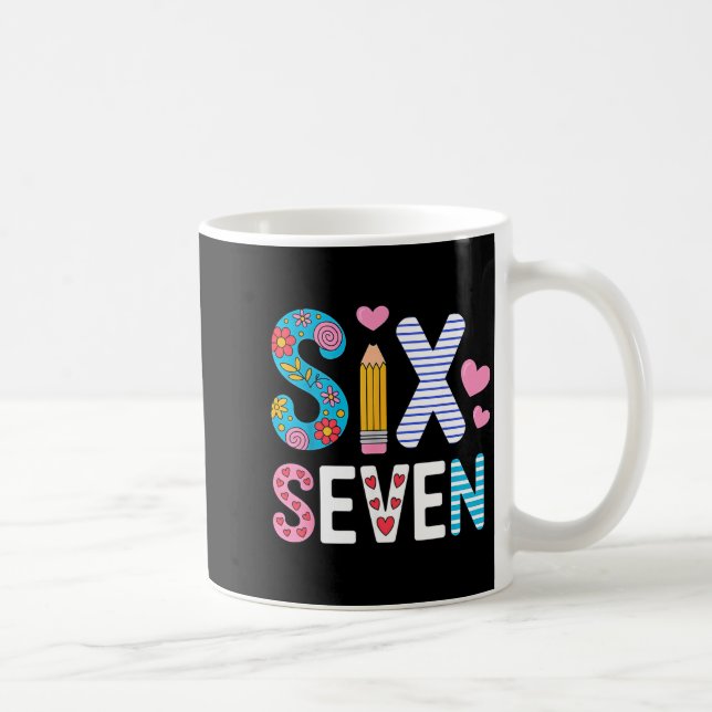 Six Seven 6 7 Meme Teacher  Kaffeetasse (Rechts)