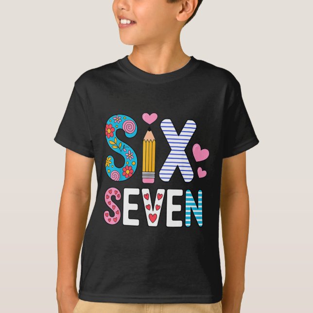 Six Seven 6 7 Meme Teacher  T-Shirt (Vorderseite)