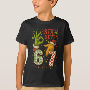 Six Seven 6 7 Meme Weihnachten passend Santa Sprüc T-Shirt