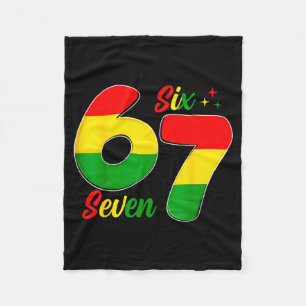 Six Seven 6 7 Schwarzer Geschichtsmonat Lustig Six Fleecedecke