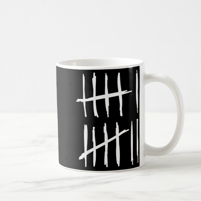 Six Seven 6 7 Tally Marks 67 Meme 6-7 Numbers Funn Kaffeetasse (Rechts)