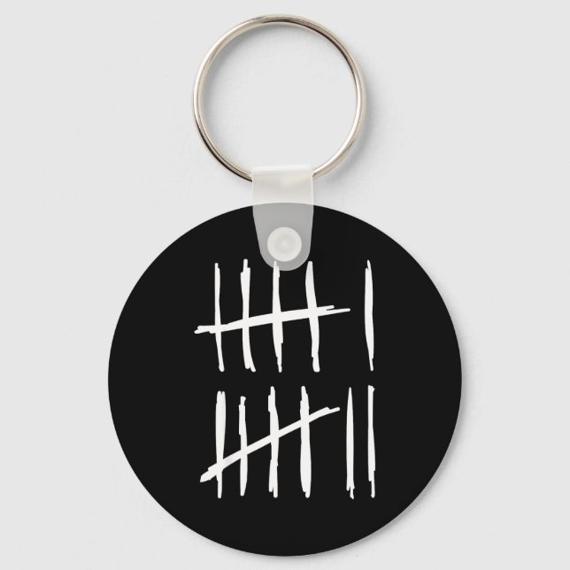 Six Seven 6 7 Tally Marks 67 Meme 6-7 Numbers Funn Schlüsselanhänger (Vorderseite)