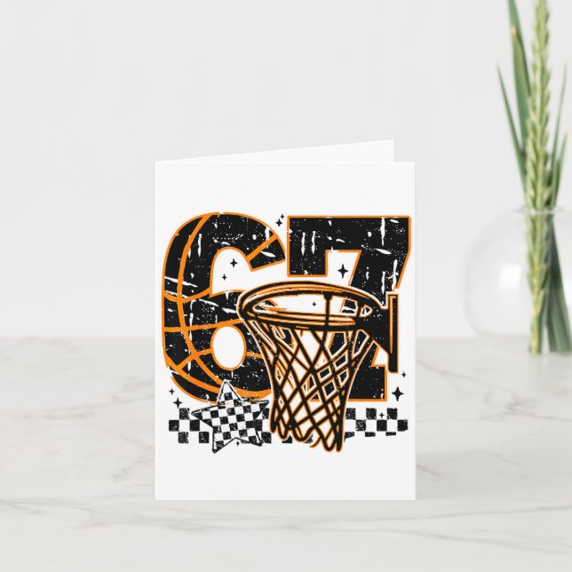 Six Seven Basketball, Funny 67 Basketball, Retro G Karte (Vorderseite)