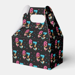 Six Seven Birthday Favor Box Geschenkschachtel