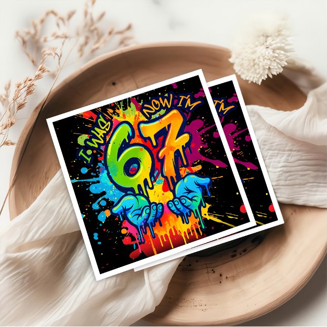 Six Seven Birthday Napkins Serviette (Von Creator hochgeladen)