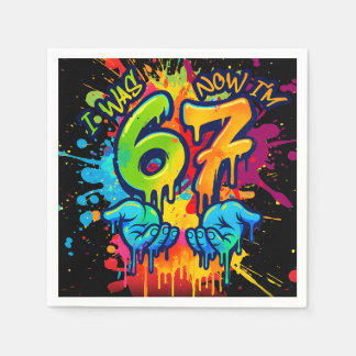 Six Seven Birthday Napkins Serviette