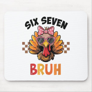 Six Seven Bruh 67 Meme Süßes Mädchen Türkei Danke Mousepad