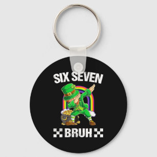 Six Seven Bruh Dabbing Leprechaun St Patricks Day  Schlüsselanhänger