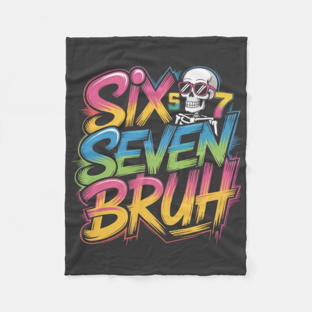 six seven bruh fleecedecke (Vorderseite)