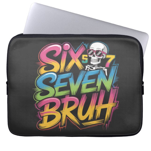 six seven bruh laptopschutzhülle (Vorderseite)