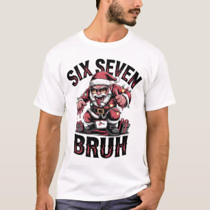 Six Seven Bruh Lustiges Heavy Metal Santa-Shirt    T-Shirt