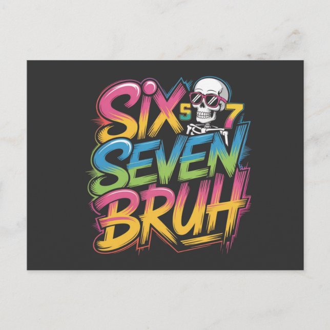 six seven bruh postkarte (Vorderseite)