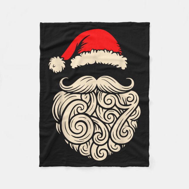 Six Seven Christmas Santa Meme 6 7 Holiday Humor D Fleecedecke (Vorderseite)