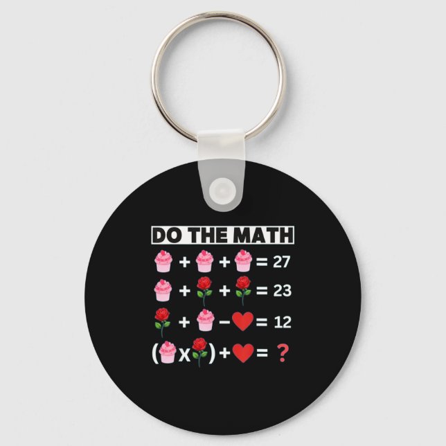 Six Seven Do The Math 67 Women Teacher Valentine's Schlüsselanhänger (Vorderseite)
