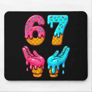 Six Seven Eis-Drip-Meme 67 Lustiges Gen Alpha S Mousepad