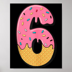 Six Seven Eiscreme 67 Lustig Mason Meme Einfaches Poster