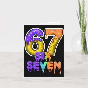 Six Seven Eiscreme-Tropf Gen Alpha-Slang 6 7 Meme Karte