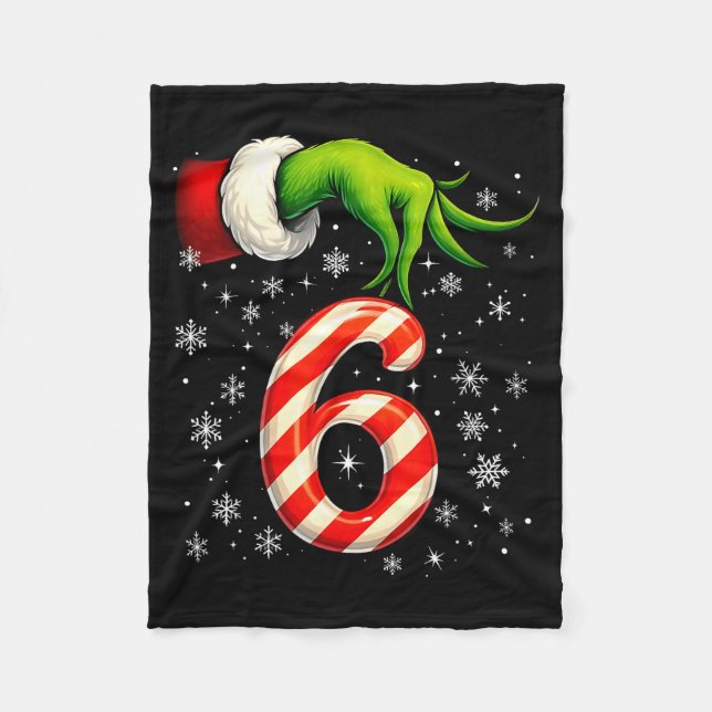 Six Seven Funny Christmas Couple Matching Meme  Fleecedecke (Vorderseite)