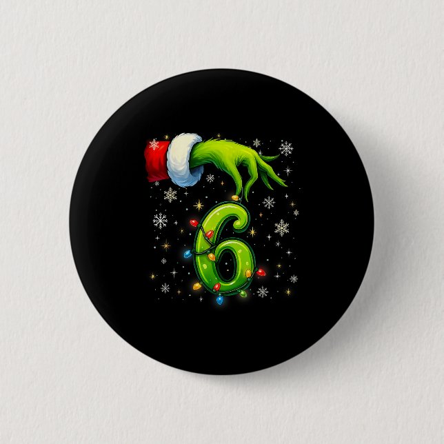 Six Seven Funny Christmas Meme Couple Matching  Button (Vorderseite)