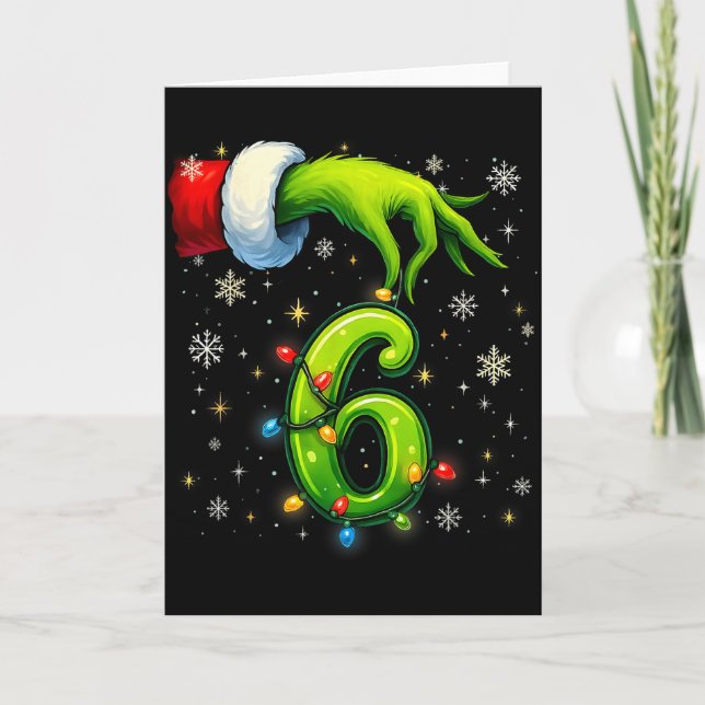 Six Seven Funny Christmas Meme Couple Matching  Karte (Vorderseite)