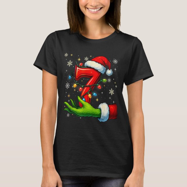 Six Seven Funny Christmas Meme Couple Matching  T-Shirt (Vorderseite)