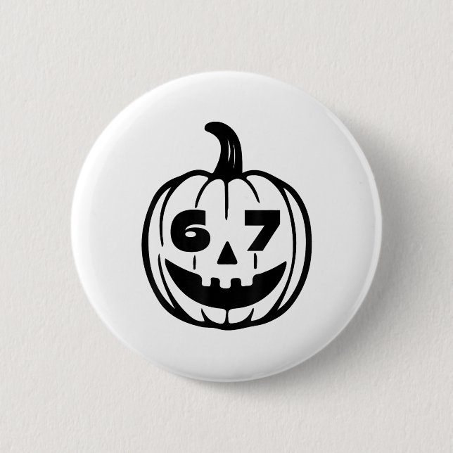 Six Seven Halloween Costume For Students Teachers  Button (Vorderseite)