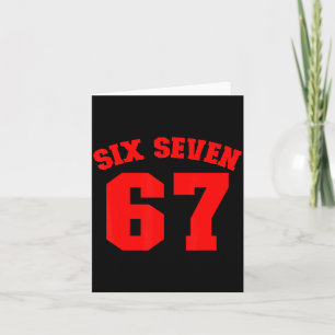 Six Seven Jersey Spaß 67 Nummer 6-7 6 7 Six Seven Karte