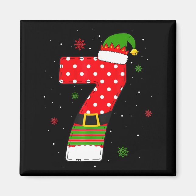 Six Seven Matching 67 Christmas Elf Hat Meme Gen A Magnet (Vorne)