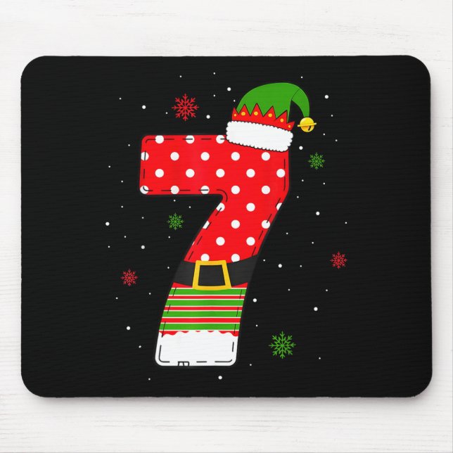 Six Seven Matching 67 Christmas Elf Hat Meme Gen A Mousepad (Vorne)