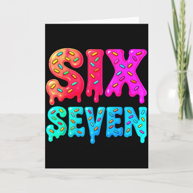 Six Seven Meme 67 Srts Jersey For Boys Girls Kids  Karte (Vorderseite)