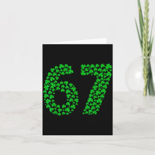 Six Seven Meme 67 St Patricks Day Shamrocks Männer Karte