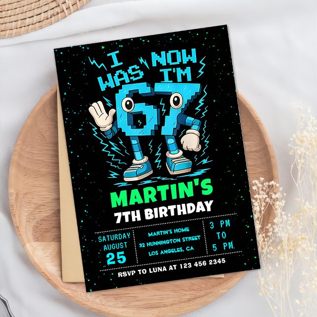 Six Seven Meme 6 7 Birthday Invitation (Créateur téléchargé)