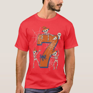 Six Seven Meme 6 7 Halloween-Kostüm tanzendes Skel T-Shirt