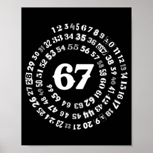 Six Seven Meme 6-7 Spiral Zahlen Druck Gen Z Gen Poster