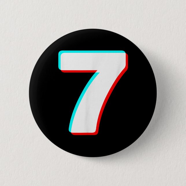 Six Seven Meme 7 Kostüm Halloween Paare passend Button (Vorderseite)