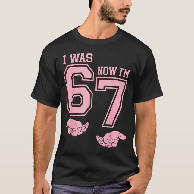 Six Seven Meme 7 Year Old Birthday Shirt Was 6 Now (Vorderseite)